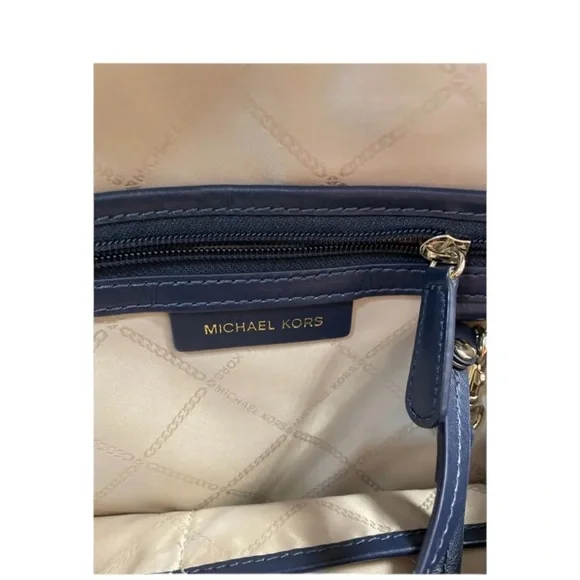 Michael Kors Denim Patchwork Rhea Backpack - Picture 7 of 9